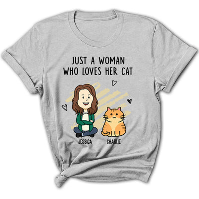 Woman With Cats - Personalized Custom Women's T-shirt