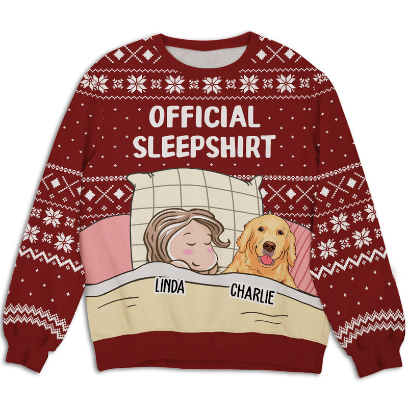Dog Sleepshirt Pattern - Personalized Custom All-Over-Print Sweatshirt