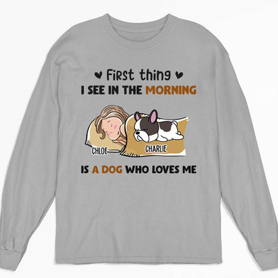 Morning First Thing - Personalized Custom Long Sleeve T-shirt