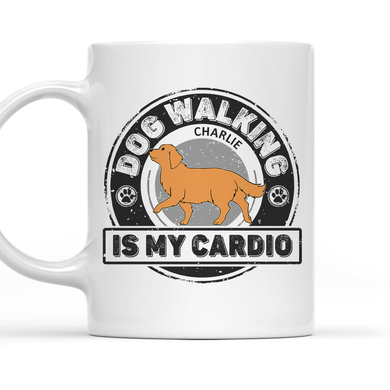 Cardio With Dog - Personalized Custom Coffee Mug