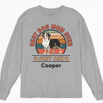 Best Dog Ever Retro - Personalized Custom Long Sleeve T-shirt