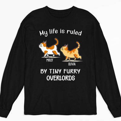 My Life Is Ruled By Cats - Personalized Custom Long Sleeve T-shirt