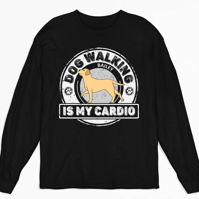 Cardio With Dog - Personalized Custom Long Sleeve T-shirt