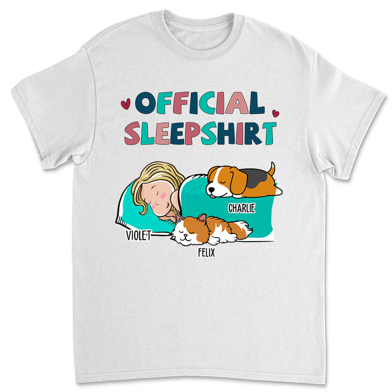 Sleeping Pet Sleepshirt - Personalized Custom Unisex T-shirt
