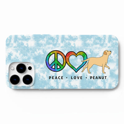 Peace Love Dog Pattern - Personalized Custom Phone Case