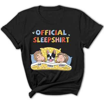 Sleeping Pet Sleepshirt Couple - Personalized Custom Women's T-shirt