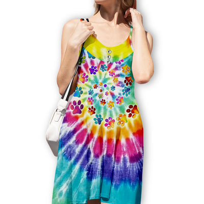 Paw Rainbow - Strap Dress