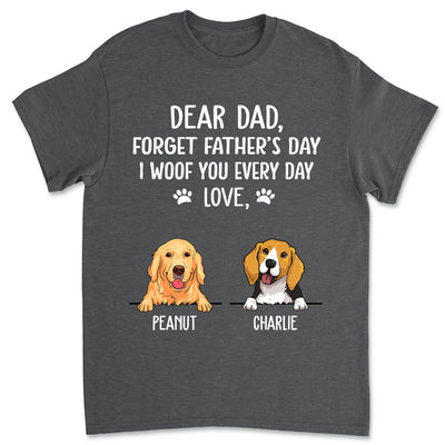 I Woof You Dog Dad - Personalized Custom Unisex T-shirt