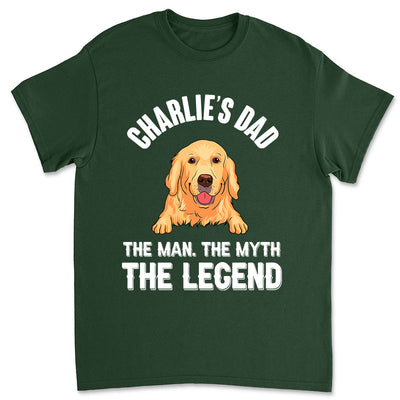 Dog Dad Legend - Personalized Custom Unisex T-shirt