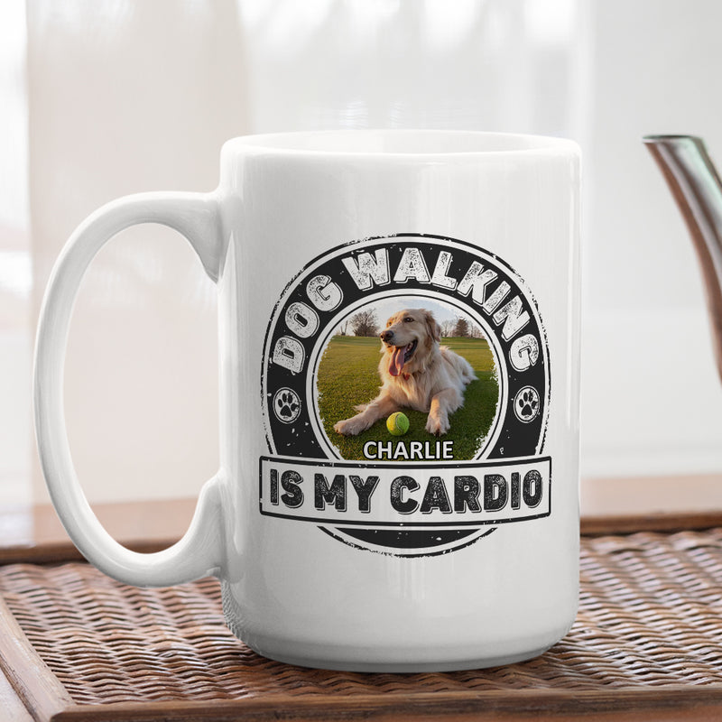 Cardio With Dog - Personalized Custom Coffee Mug