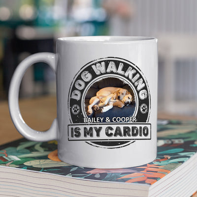 Cardio With Dog - Personalized Custom Coffee Mug