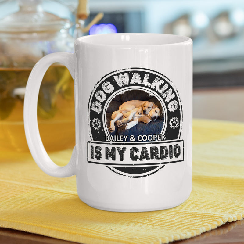 Cardio With Dog - Personalized Custom Coffee Mug