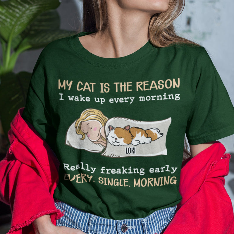 My Cat Is The Reason  - Personalized Custom Unisex T-shirt