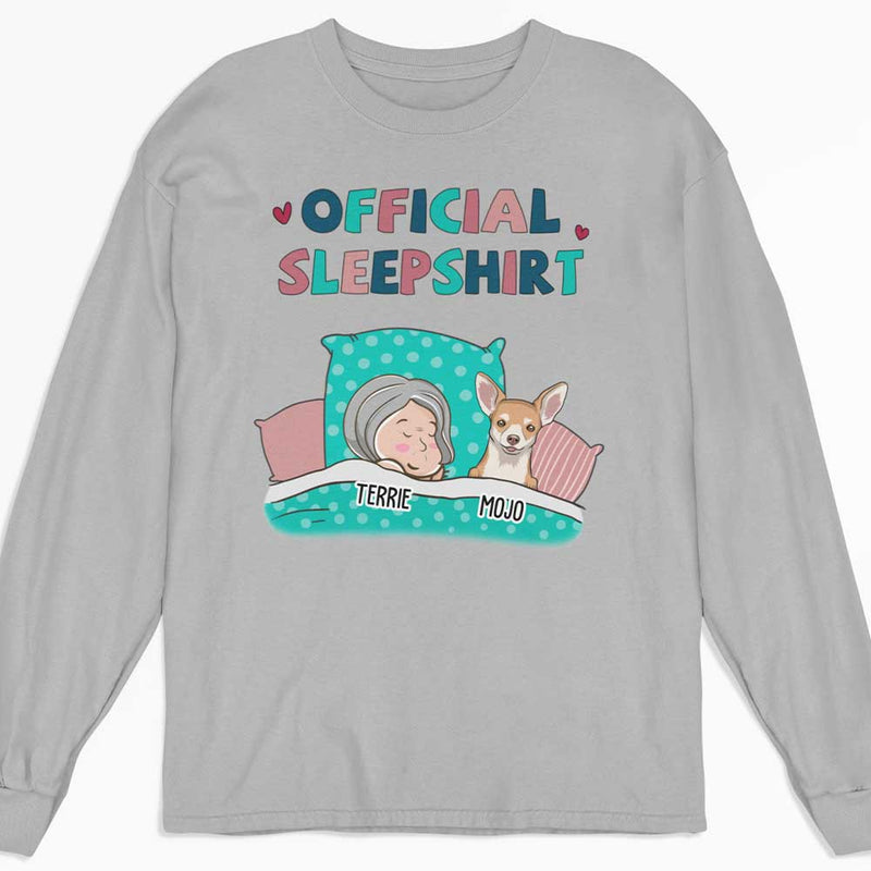 Pet Official Sleepshirt - Personalized Custom Long Sleeve T-shirt