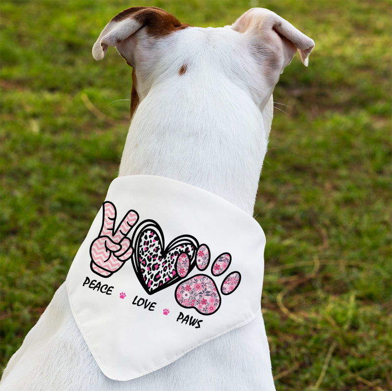 Peace Love Paws - Dog Bandana