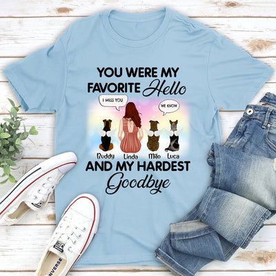You Were My Favorite Hello Speech - Personalized Custom Unisex T-shirt