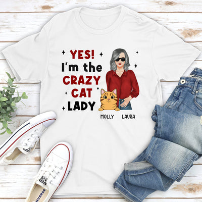 The Crazy Cat Lady - Personalized Custom Unisex T-shirt