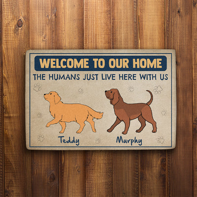 Welcome To Dog House - Personalized Custom Doormat