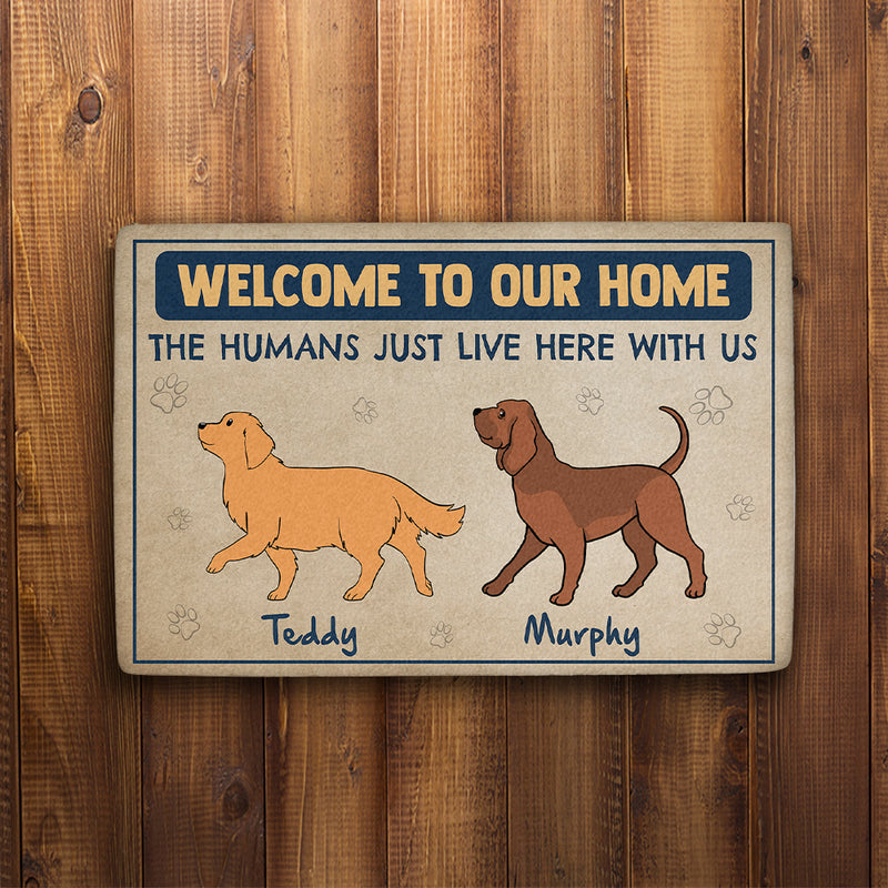 Welcome To Dog House - Personalized Custom Doormat