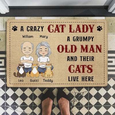 Crazy Cat Lady - Personalized Custom Doormat