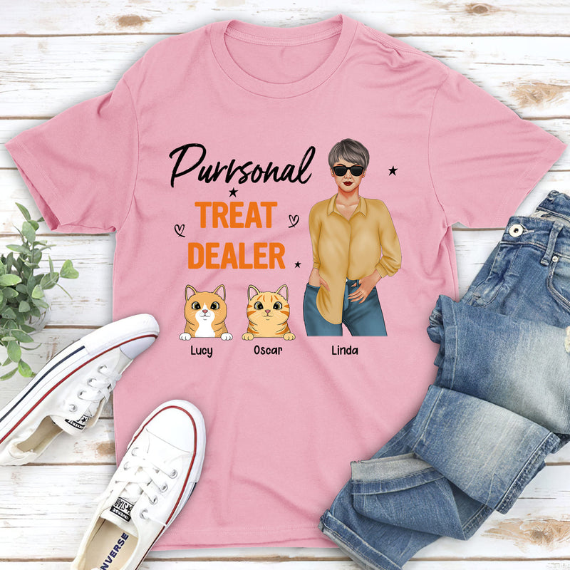 Cat Treat Dealer - Personalized Custom Unisex T-shirt