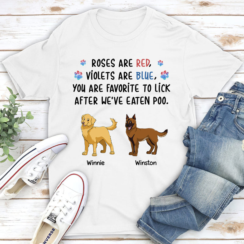 Dog Lick - Personalized Custom Unisex T-shirt