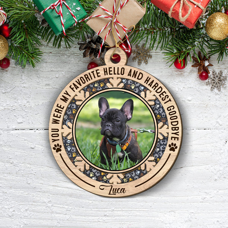 You Were My Favorite Hello - Personalized Custom 2-layered Wood Ornament
