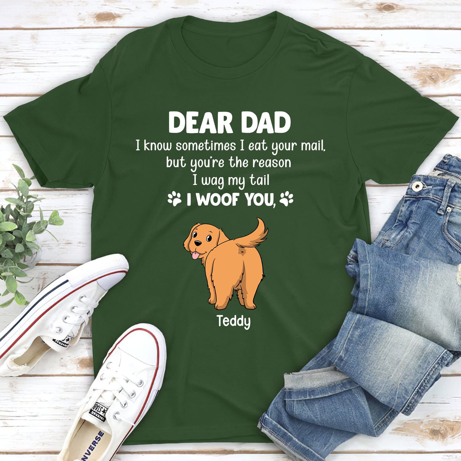 You Are The Reason I Wag My Tail Personalized Custom Pet Owner Unisex T-shirt