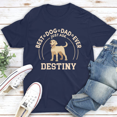 Dog Dad Circle - Personalized Custom Unisex T-shirt