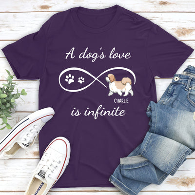 Dog's Infinite Love - Personalized Custom Unisex T-shirt