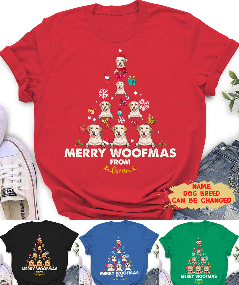 Merry Woofmas - Personalized Custom Unisex T-shirt