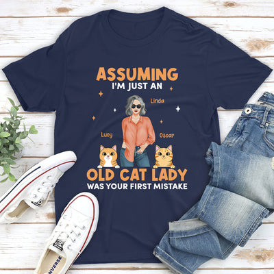 Old Cat Lady - Personalized Custom Unisex T-shirt