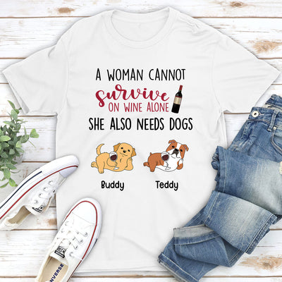 A Woman Cannot Survive - Personalized Custom Unisex T-shirt