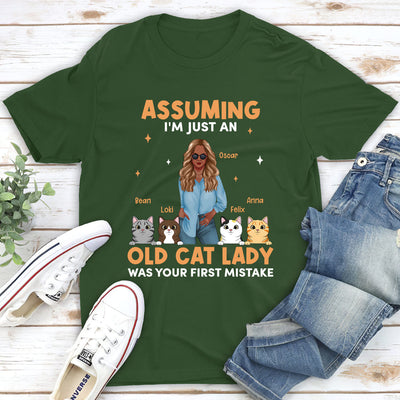 Old Cat Lady - Personalized Custom Unisex T-shirt