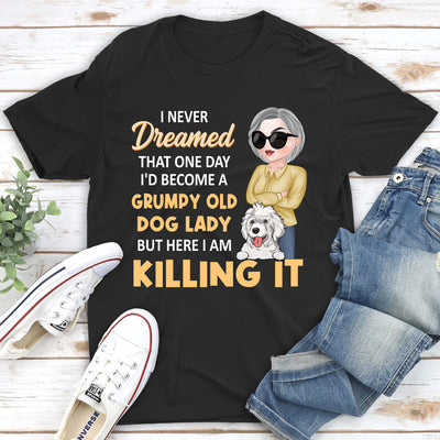 A Grumpy Dog Lady - Personalized Custom Unisex T-shirt