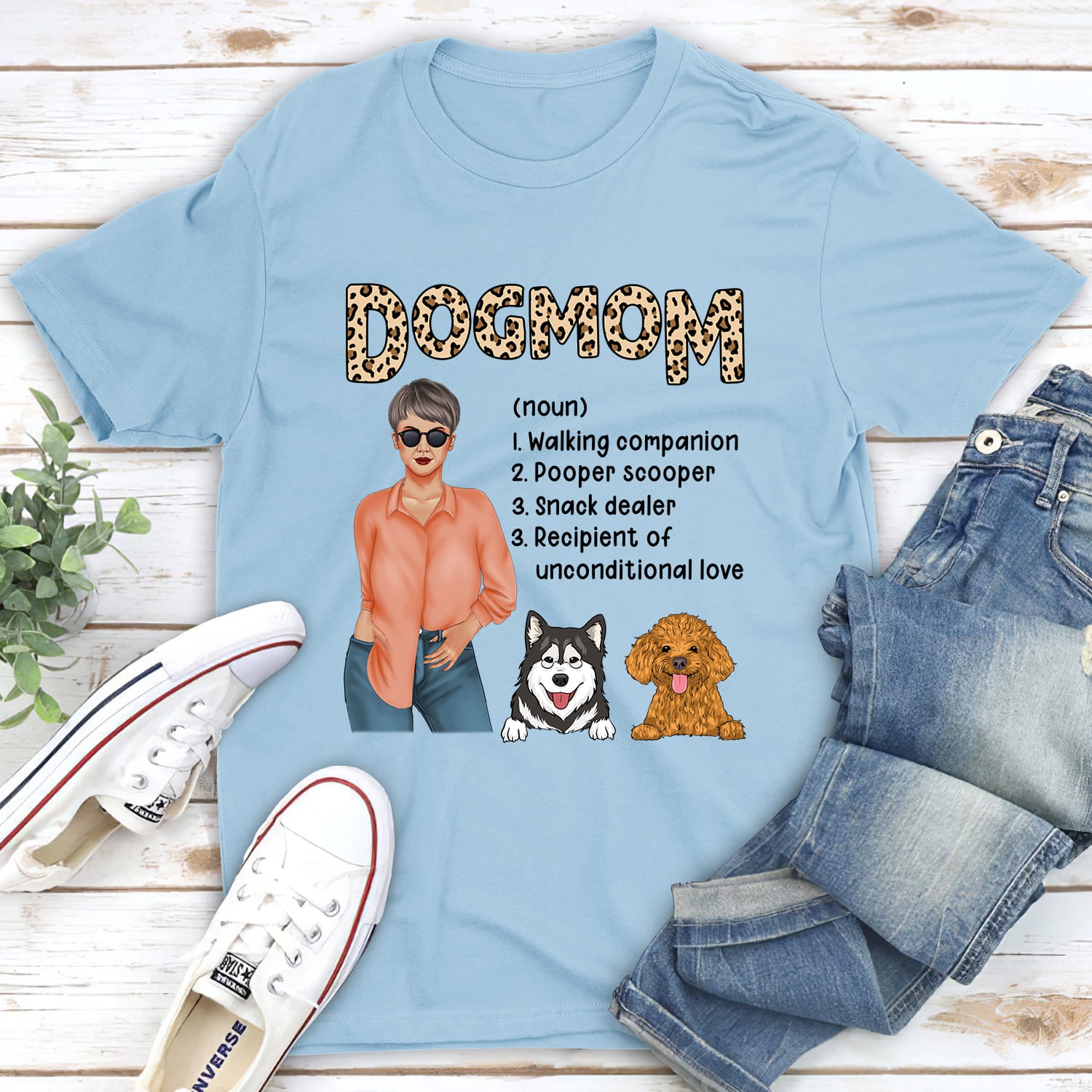 Dog Mom Definition - Personalized Custom Unisex T-shirt