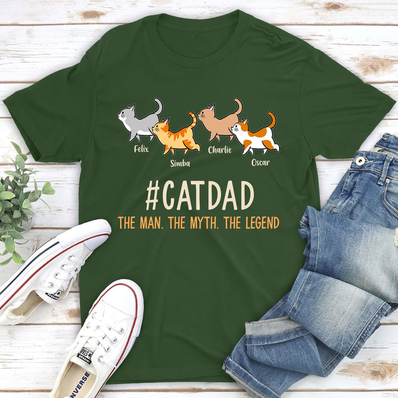 Cat Dad Legend 2 - Personalized Custom Unisex T-shirt