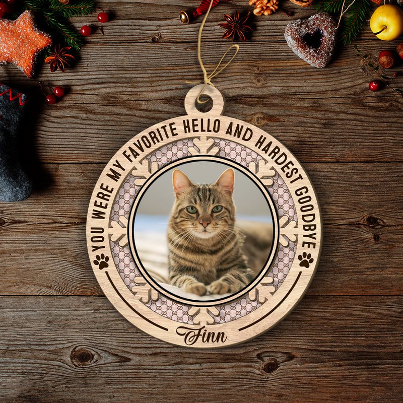 You Were My Favorite Hello - Personalized Custom 2-layered Wood Ornament