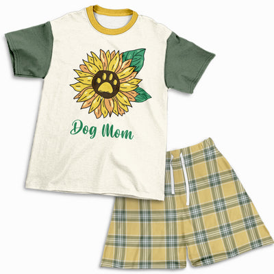 Sunflower Dog Mom - Short Pajama Set