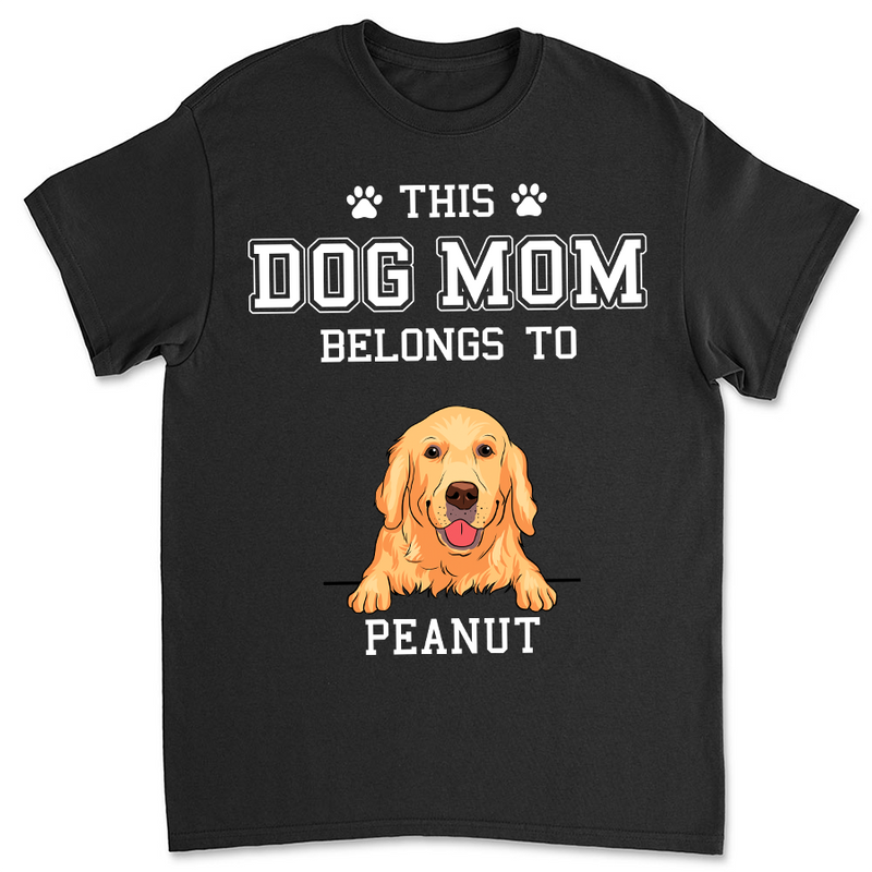 Dog Dad/Mom Belongs Basic - Personalized Custom Unisex T-shirt