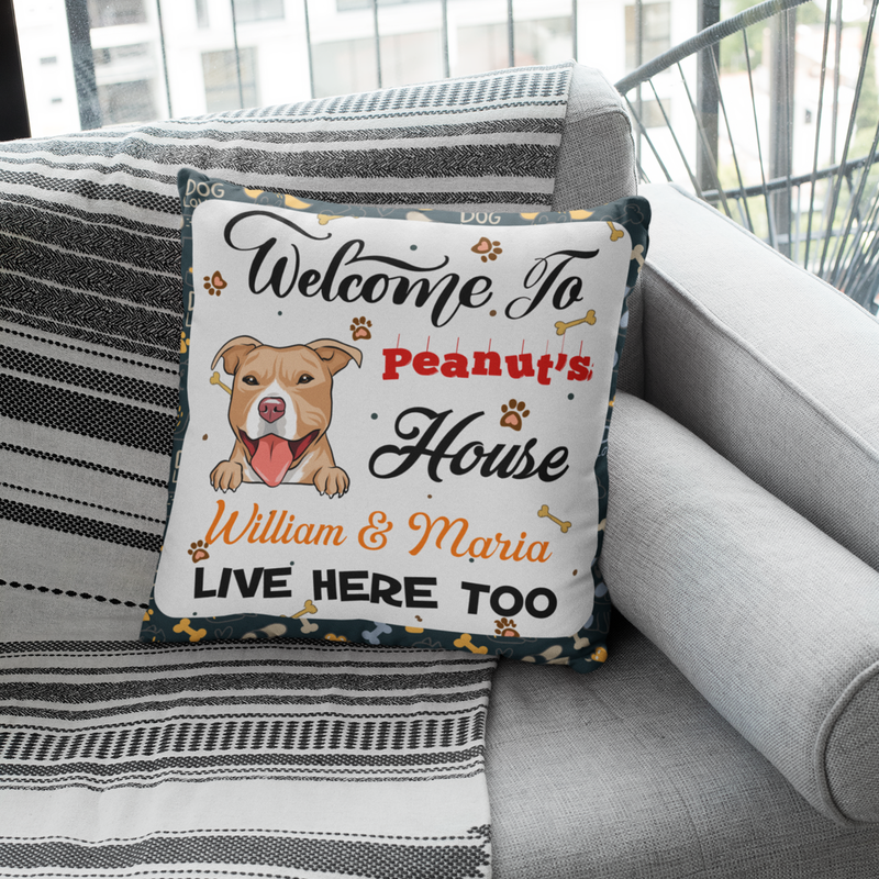 Welcome To My House 1 - Personalized Custom Throw Pillow