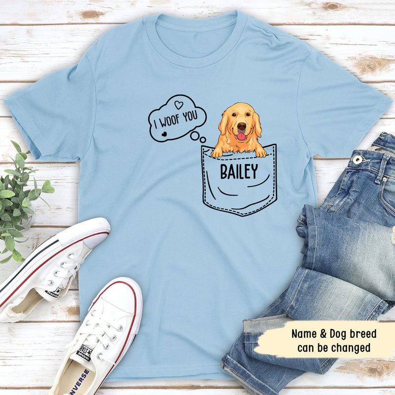 Pocket Dog - Personalized Custom Unisex T-shirt