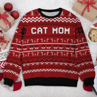 Cat Mom/ Cat Dad - Christmas All-Over-Print Sweatshirt