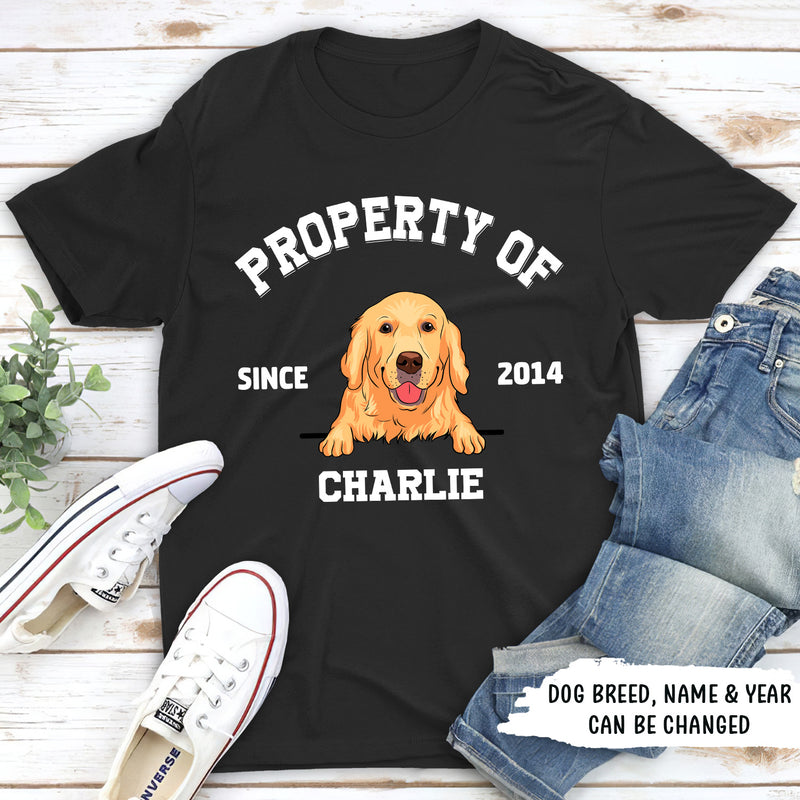 Property Of Dog - Personalized Custom Unisex T-shirt