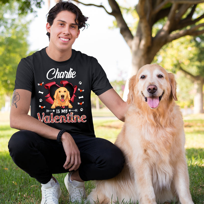 Dog Valentine 2 - Personalized Custom Unisex T-shirt
