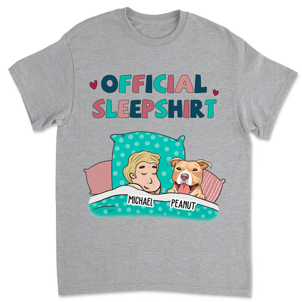 Dog Official Sleepshirt - Personalized Custom Unisex T-shirt – PAWSIONATE