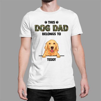 Dog Dad Belongs - Personalized Custom Unisex T-shirt
