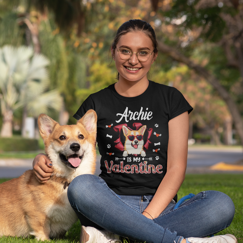 Dog Valentine - Personalized Custom Unisex T-shirt