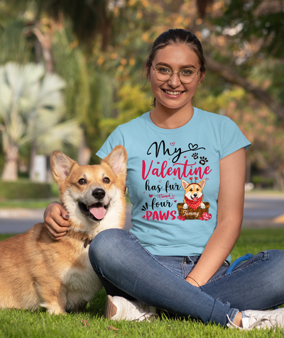 My Valentine Has Paws - Personalized Custom Unisex T-shirt