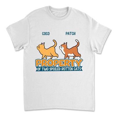 Property Of Spoiled Cats - Personalized Custom Unisex T-shirt
